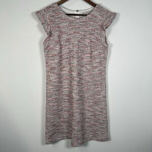 Women's Loft Dress Grey Link Size 6 Ruffle Career Holiday NWT